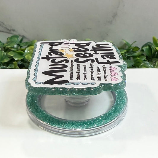 Mustard Seed Faith Glitter MagSafe Phone Grip