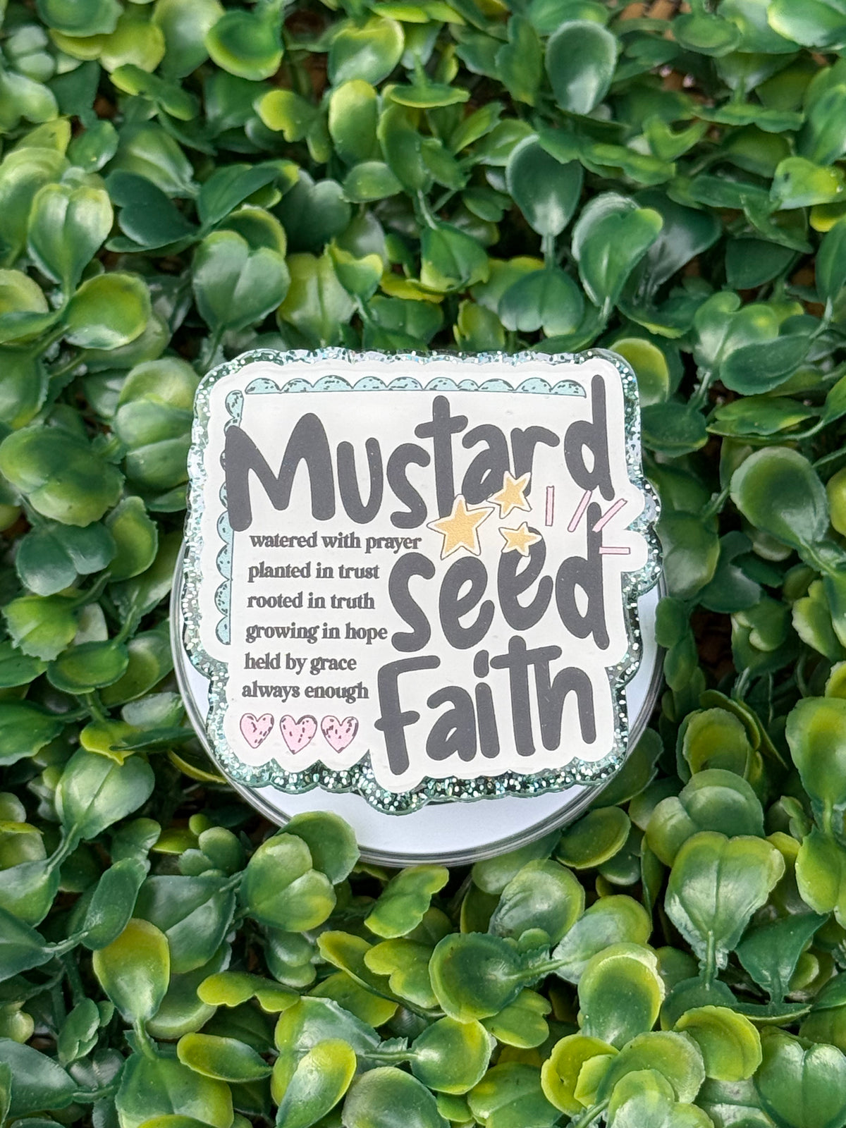 Mustard Seed Faith Glitter MagSafe Phone Grip