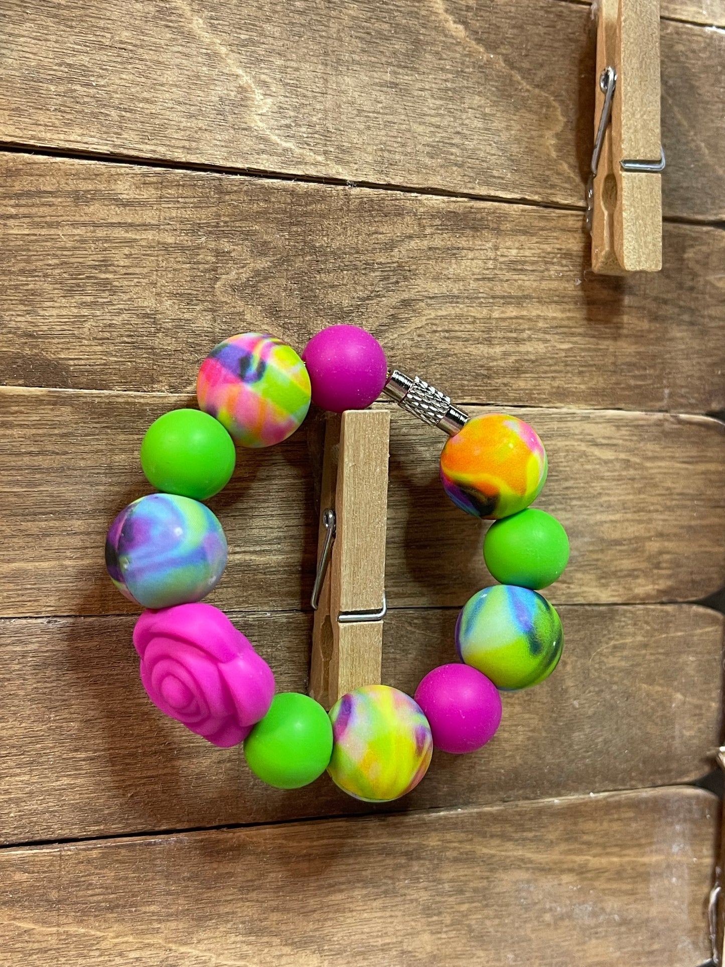 Tie Dye Rose Charm