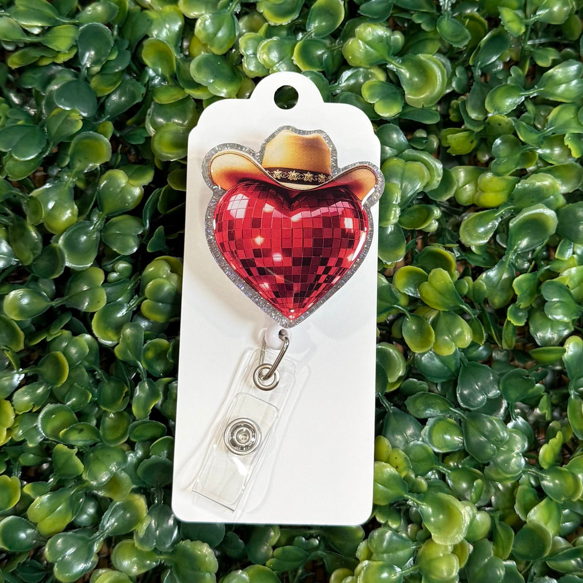 Cowboy Heart Disco Badge Reel