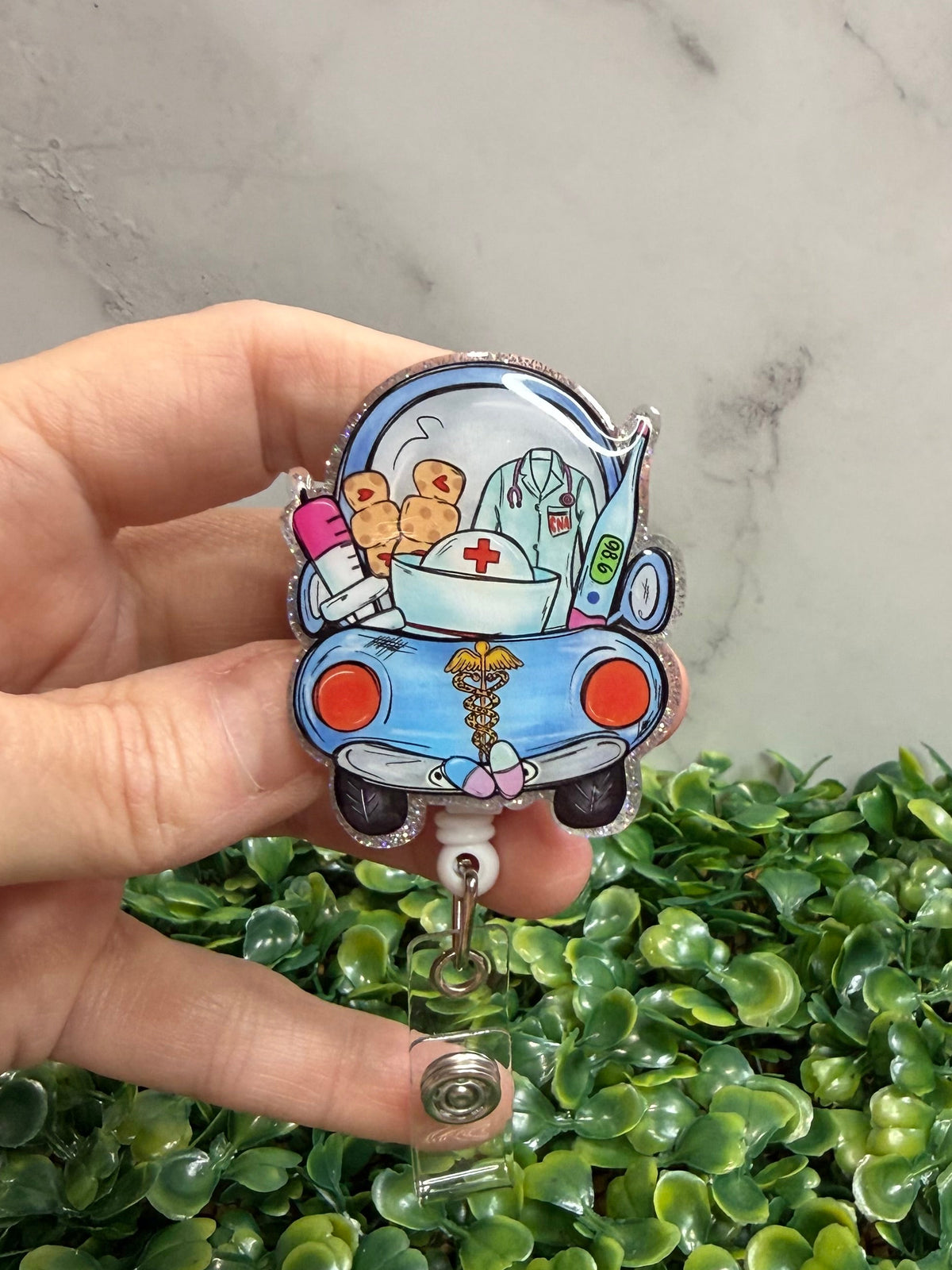 Nursing Car Badge Reel