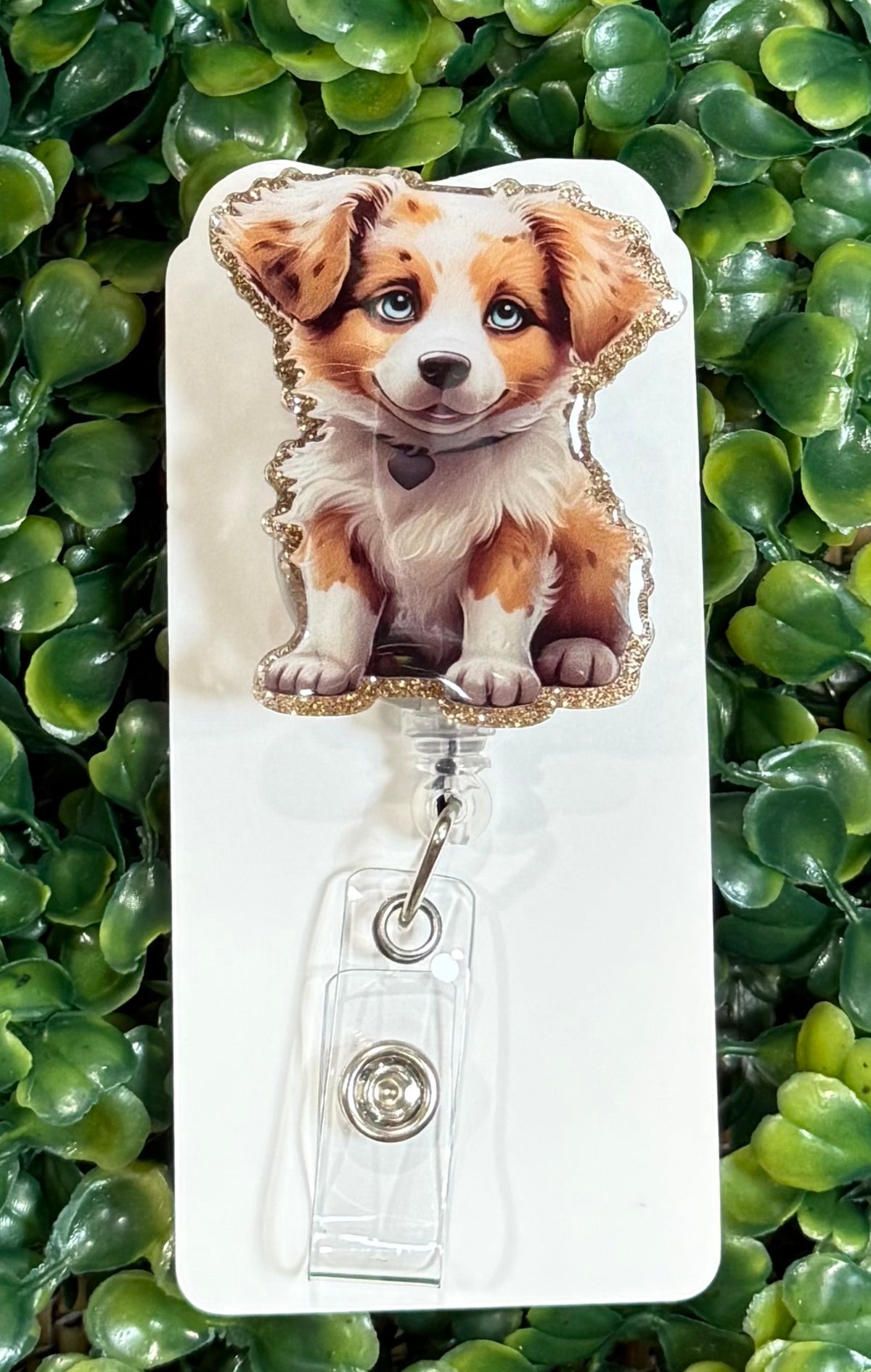 Aussie Dog Badge Reel