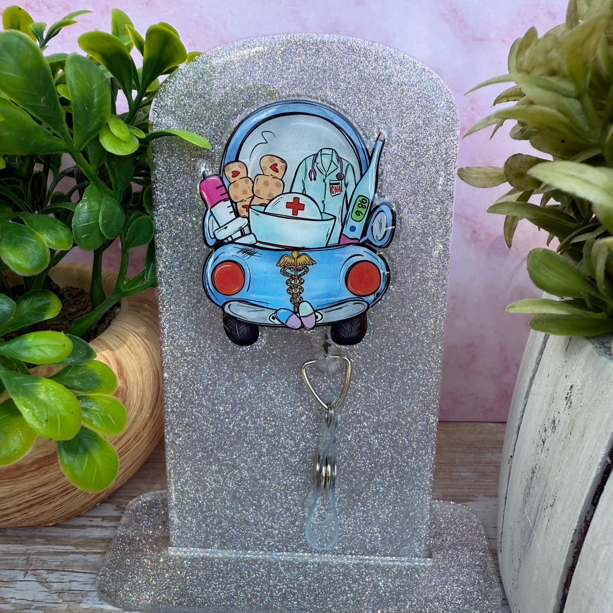Nursing Car Badge Reel