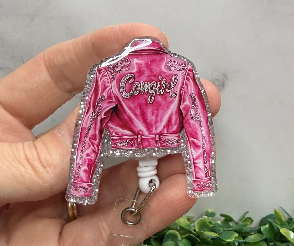 Pink Cowgirl Badge Reel 💖