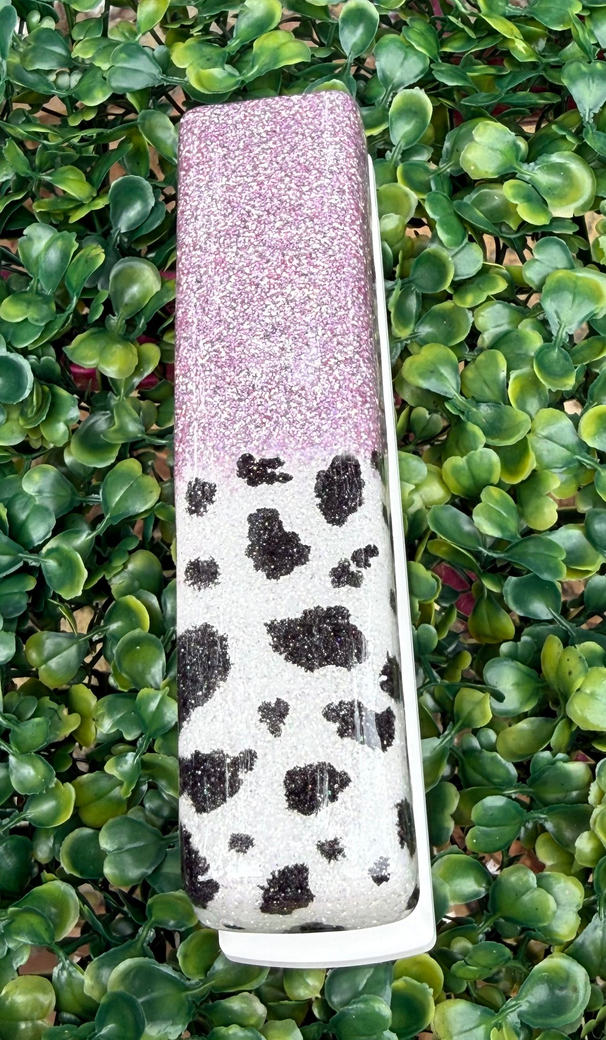 Purple Glitter Cow Print Stapler