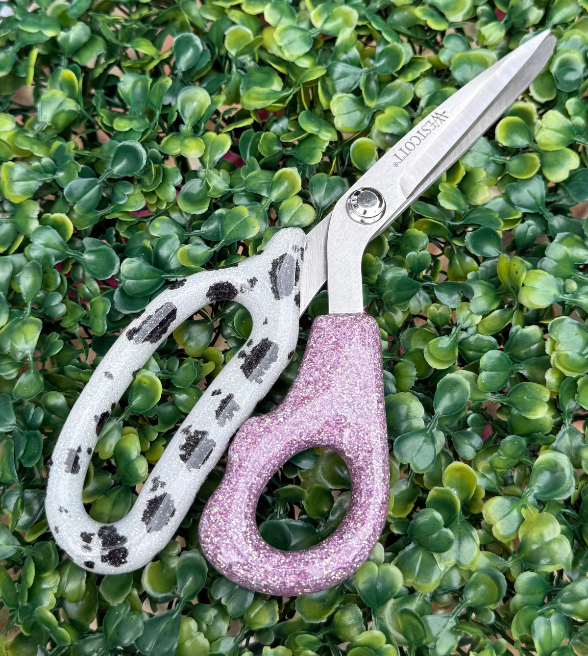 Cow Print with Purple Accents -Multipurpose. Scissors